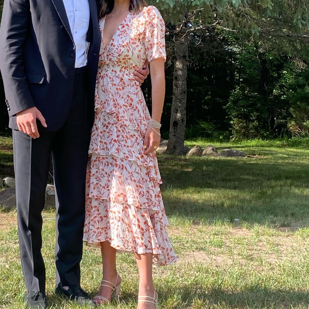 Maje floral tiered dress